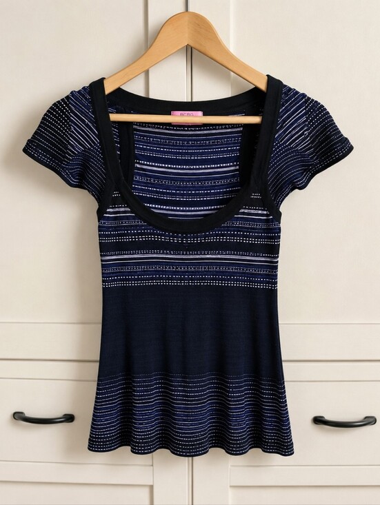 BCBG Tops - BCBG Black top with several other neutral Colors